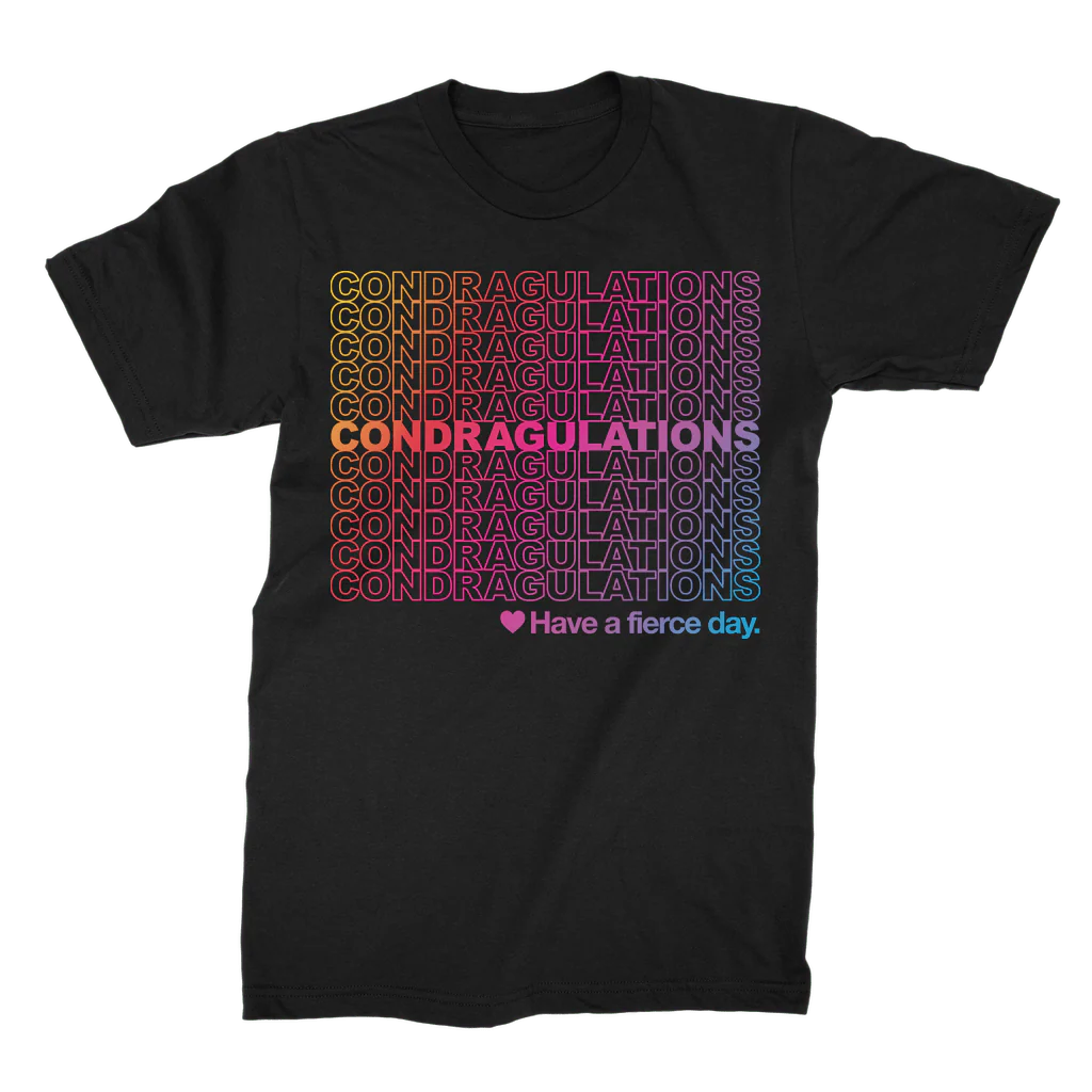 Condragulations Black Unisex Cotton T-Shirt