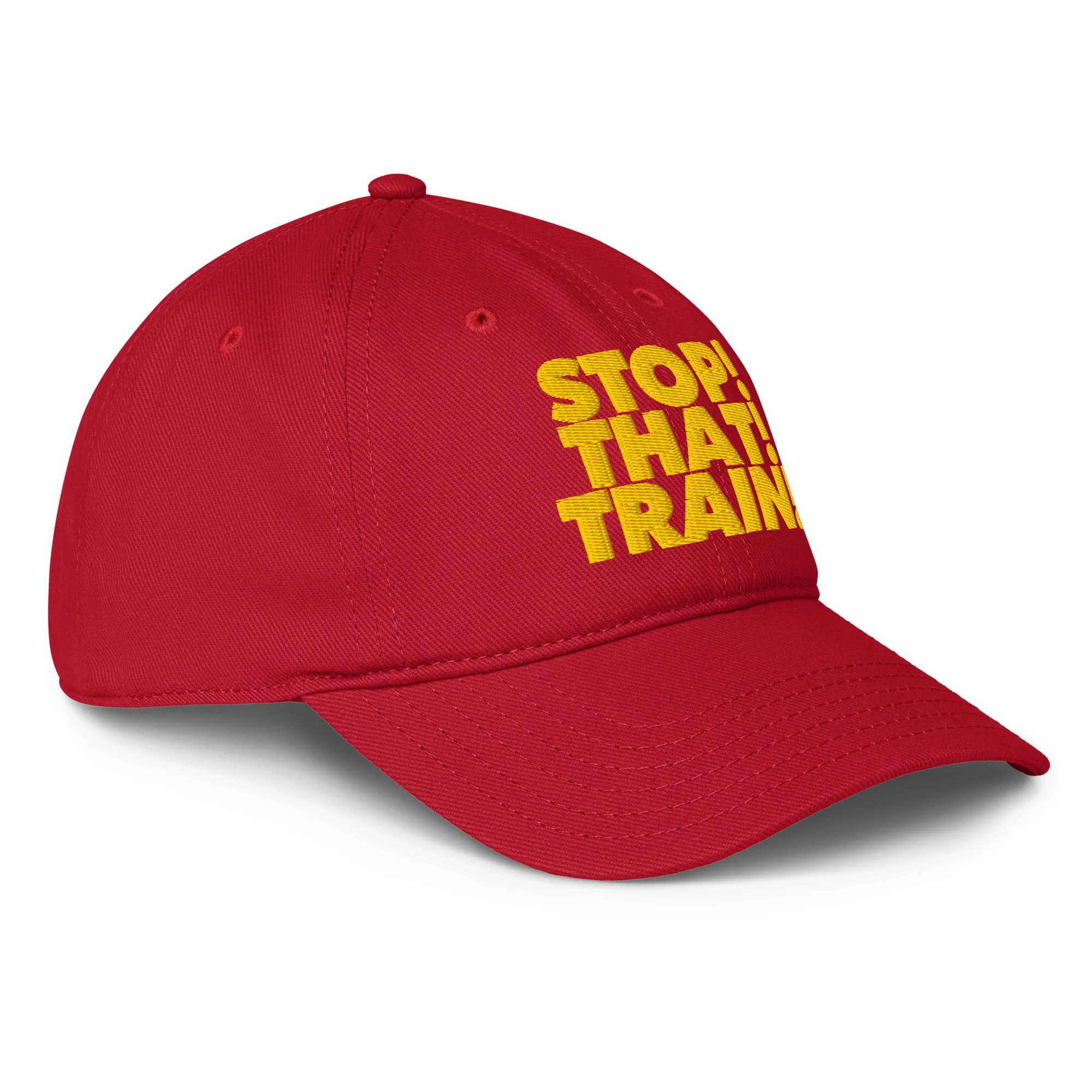 STOP! THAT! TRAIN! Embroidered Logo Dad Hat - Image 4