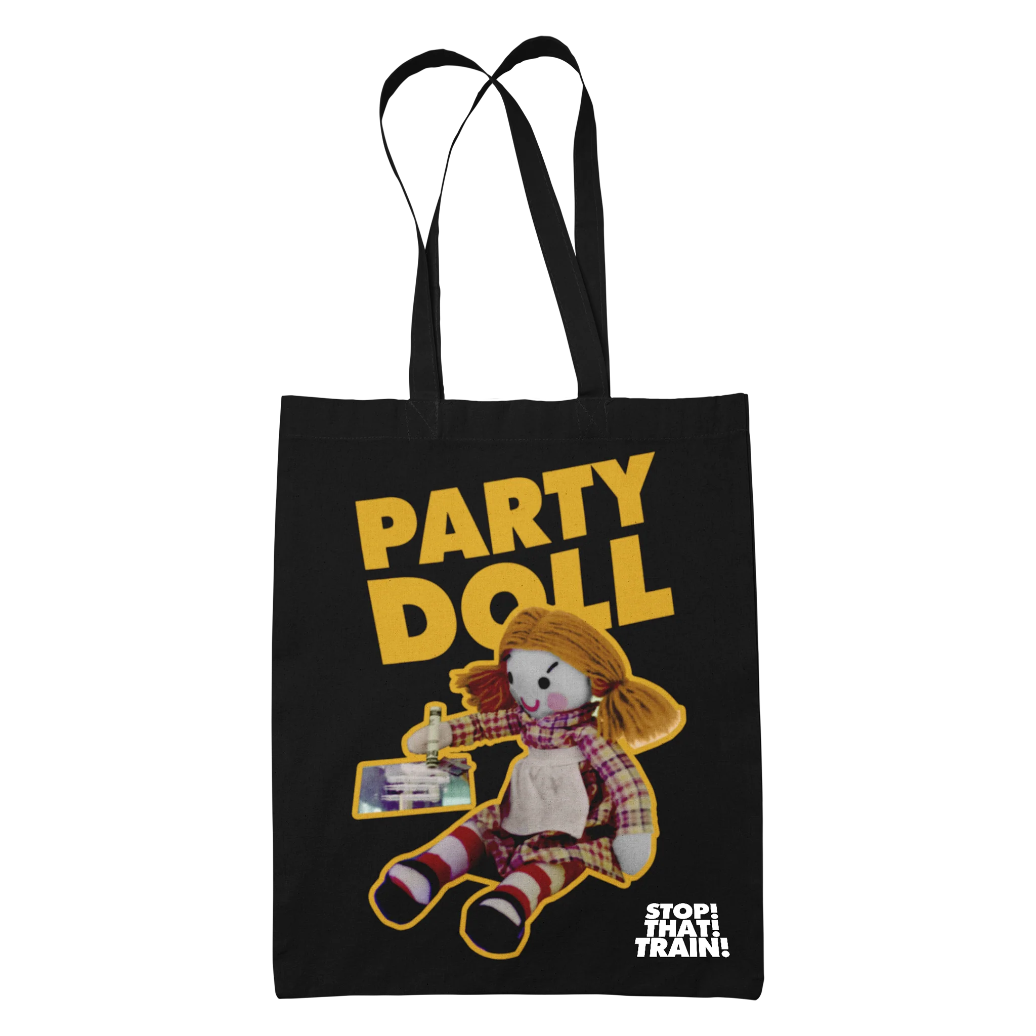 STOP! THAT! TRAIN! Party Doll Tote Bag