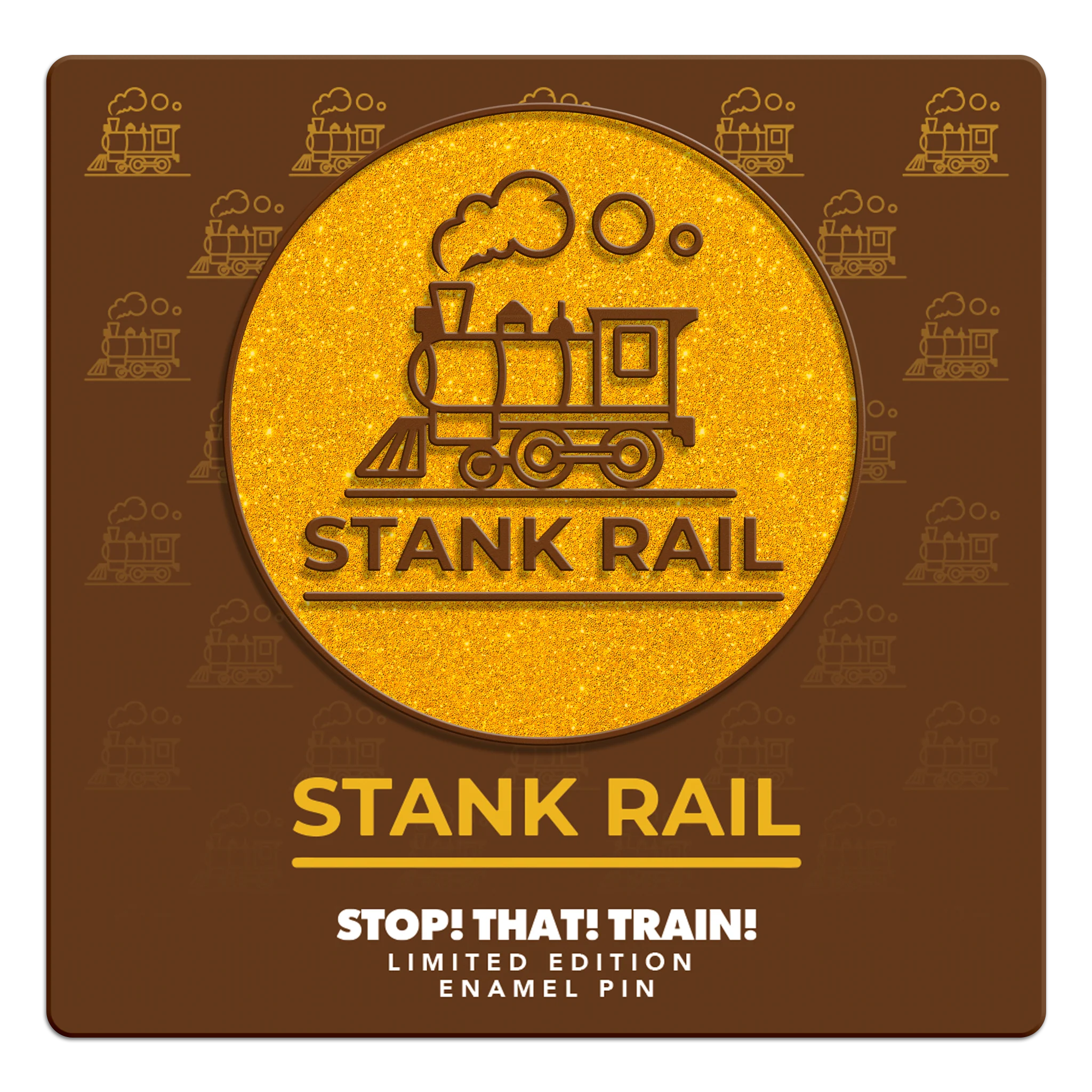 STOP! THAT! TRAIN! Stank Rail Logo Enamel Pin - Image 2