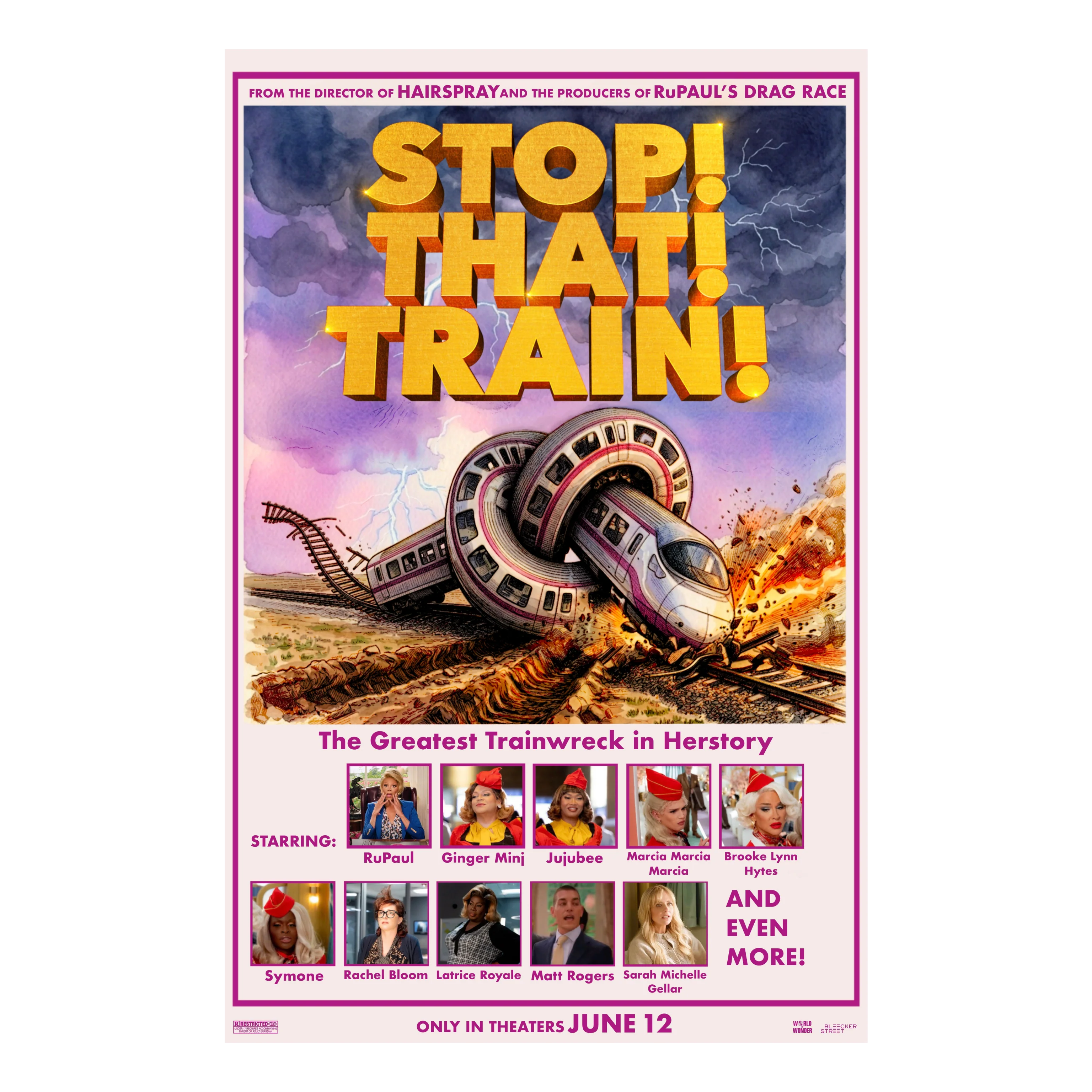 STOP! THAT! TRAIN! "Trainwrecked!" Variant Poster by Greyson McIntyre