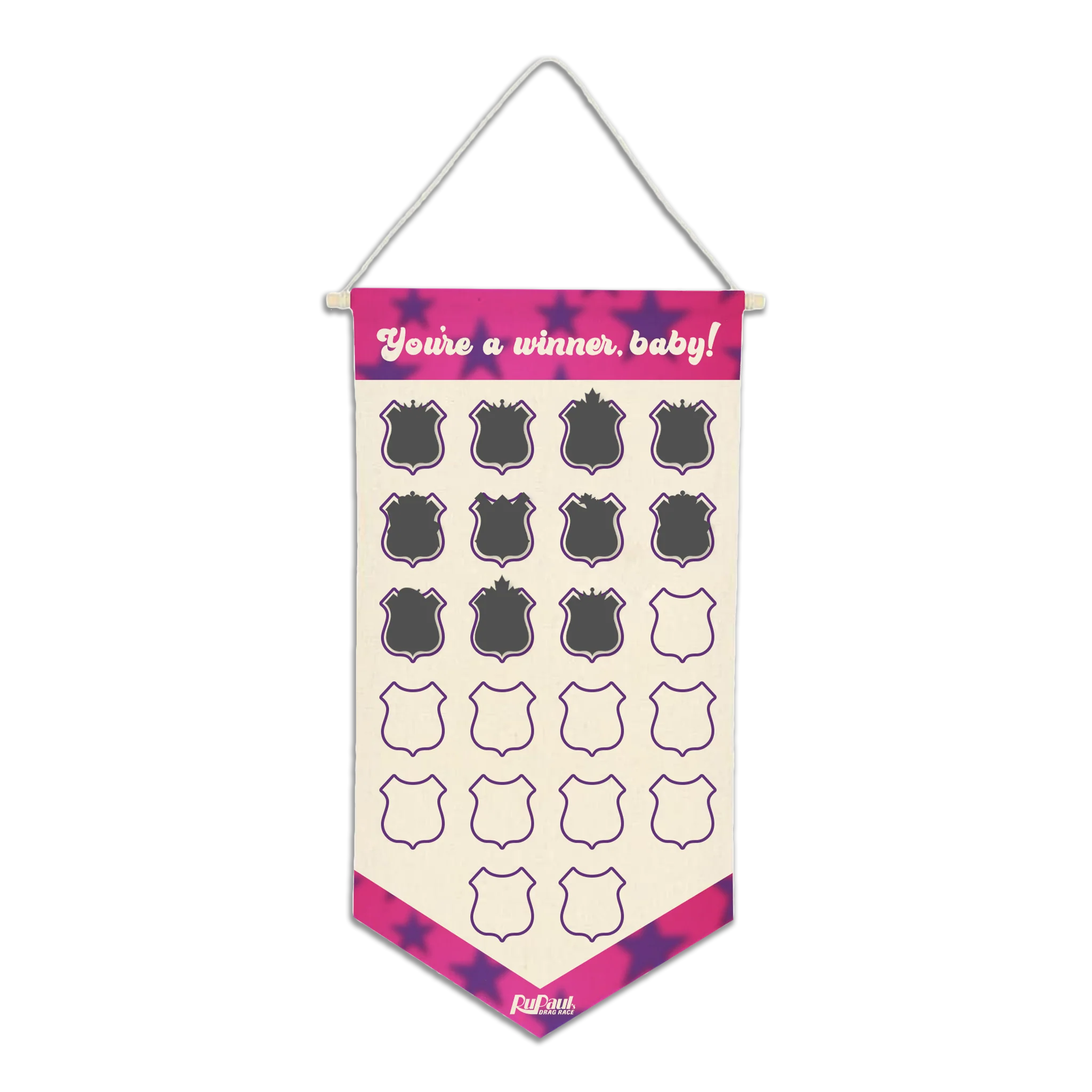 You're a Winner, Baby! Pin / Badge Display Banner